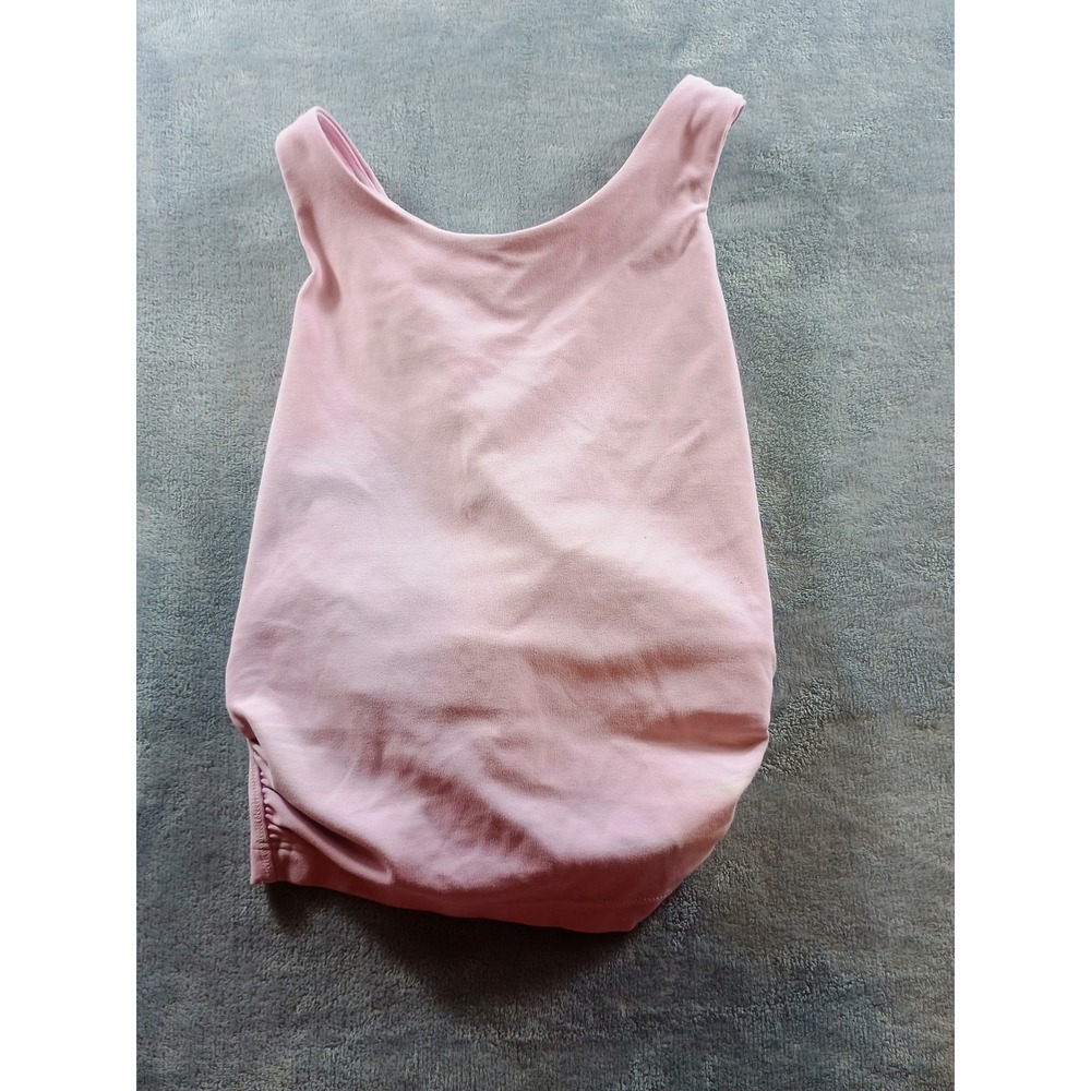Athleta Womens Yoga Crop Top Pink S‎ Twist Back Shelf Bra